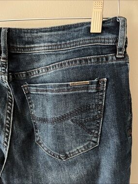 Revolution Dark Blue Cropped Stretch Jeans